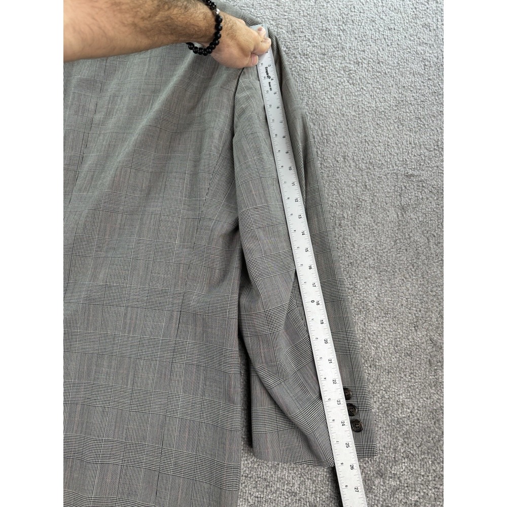 Vintage Brooks Brothers Suit 40 L Black White Wool Glen Plaid Luxury USA 40x30 - Picture 8 of 16